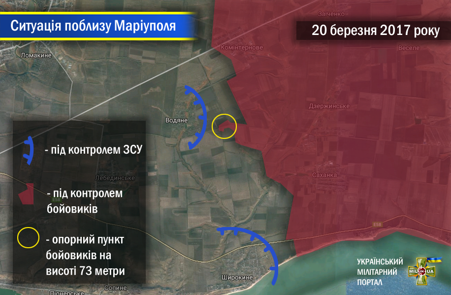 Загострення поблизу Маріуполя – є інформація про знищену позицію російсько-терористичних військ.