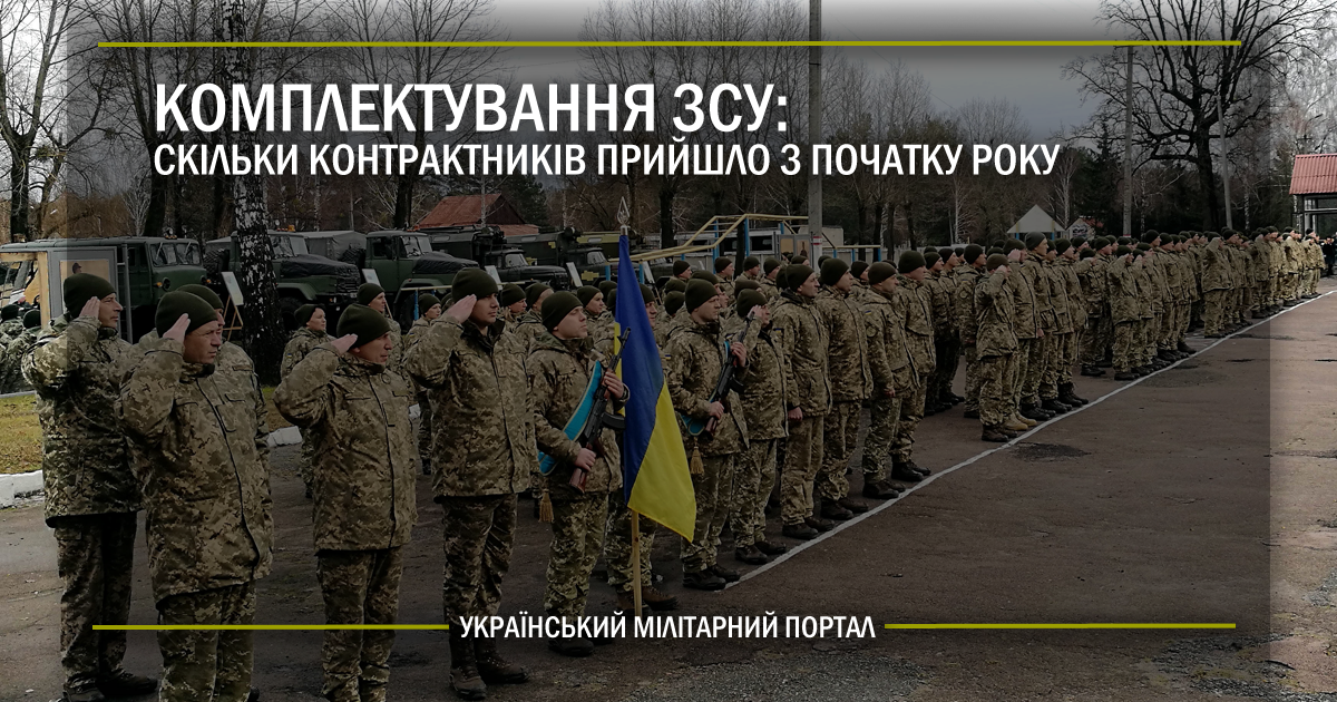 Комплектування ЗСУ: скільки контрактників прийшло з початку року