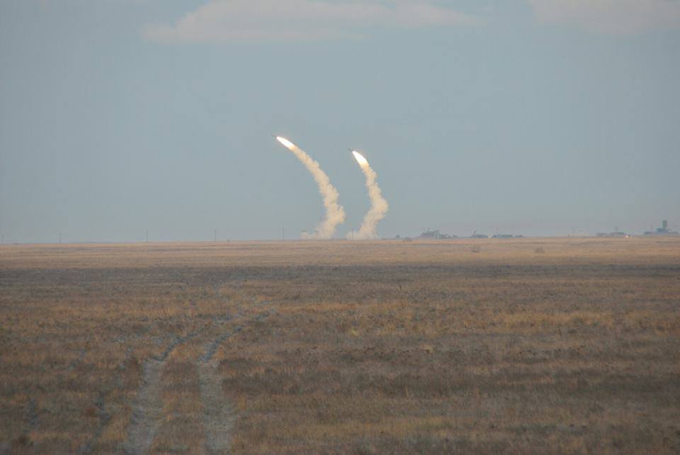Launches from an S-300 air defense system at a testing range in the Kherson region. Photo credits: Press Service of the Air Force of the Armed Forces of Ukraine