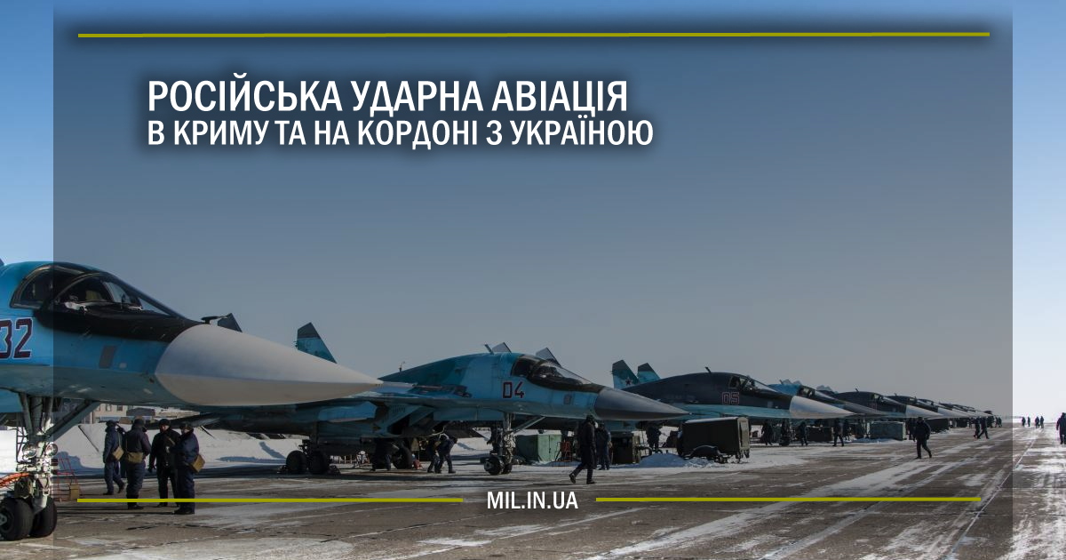 Російська ударна авіація в Криму та на кордоні з Україною