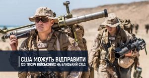 США можуть відправити 120 тисяч військових на Близький Схід