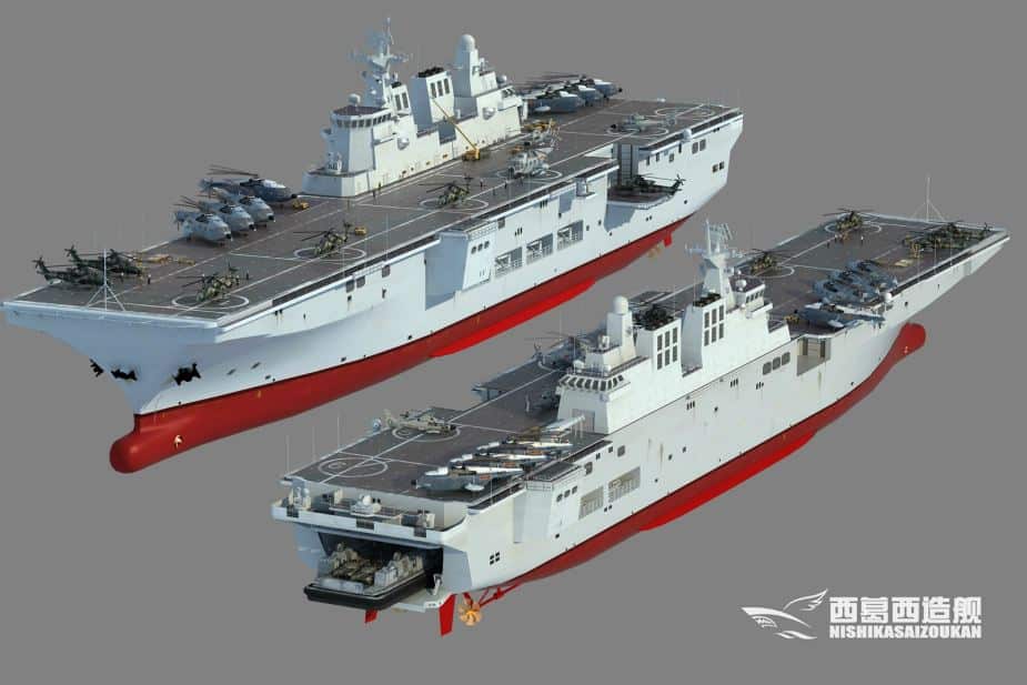 Візуалізація китайського вертольотоносця Type 075D