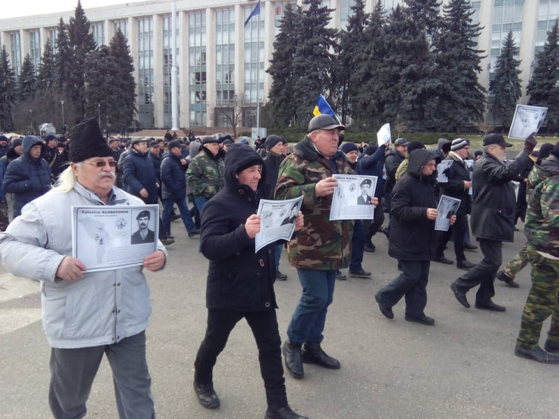 Протест ветеранів російсько-молдовської війни 8 лютого 2020 року у Кишеневі 1