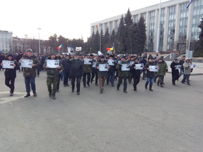 Протест ветеранів російсько-молдовської війни 8 лютого 2020 року у Кишеневі