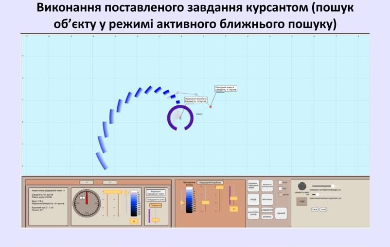 Виконання завдання для курсантів-операторів на тренажері гідроакустичних станцій 1