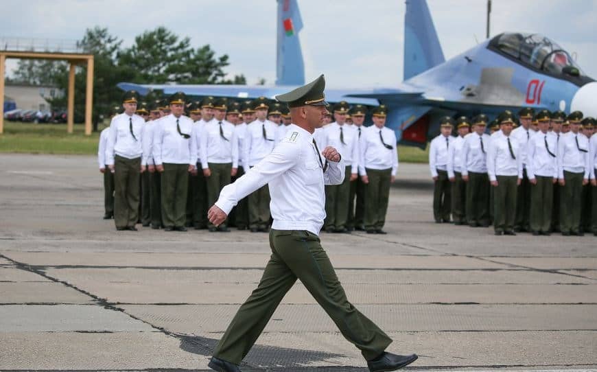 Винищувачі Су-30СМ ВПС Білорусі. Фото: Белта