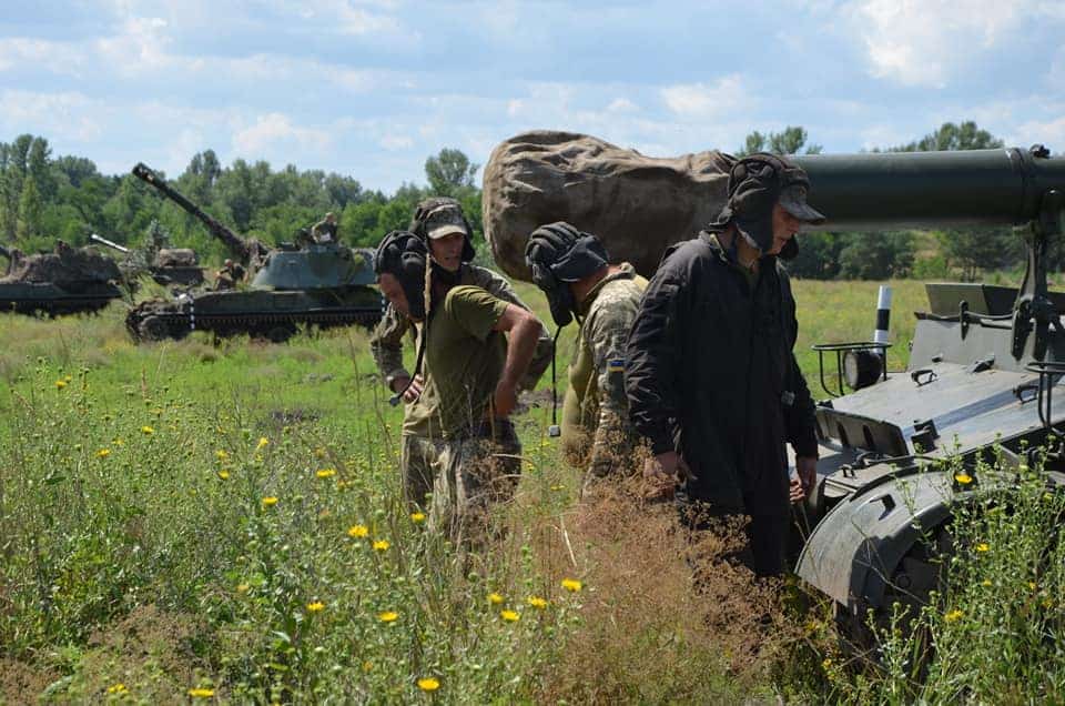 2С3 «Акація» на навчаннях. Фото: 92 ОМБр