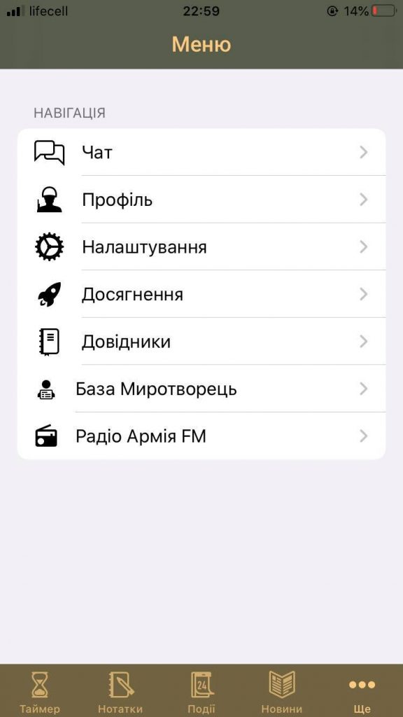 Функціонал додатку «Джура» на iPhone