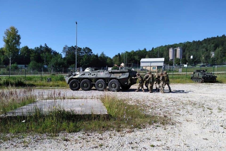 Бійці 80-ї бригади ДШВ під час тренувань у Німеччині перед Saber Junction-2020