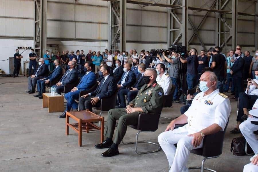 Церемонія спуску на воду ракетного катера P-79. Серпень 2020. Фото: ЗМІ Греції