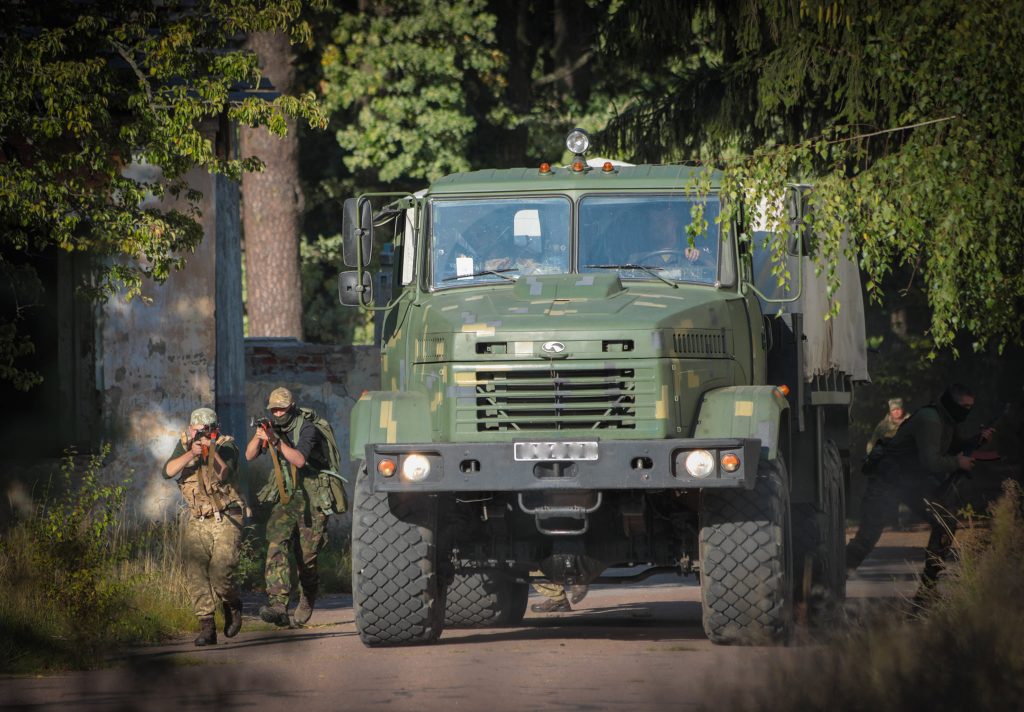 Президентський полк та УДО провели спільні тренування