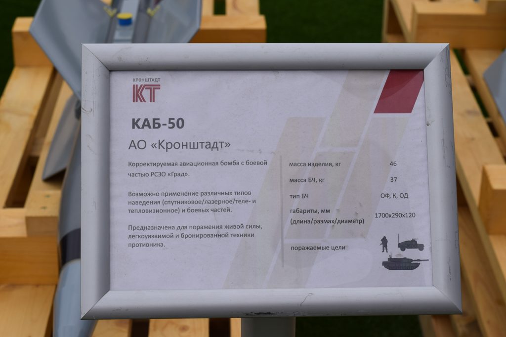 Кореговані авіаційні бомби КАБ-50 (характеристики)