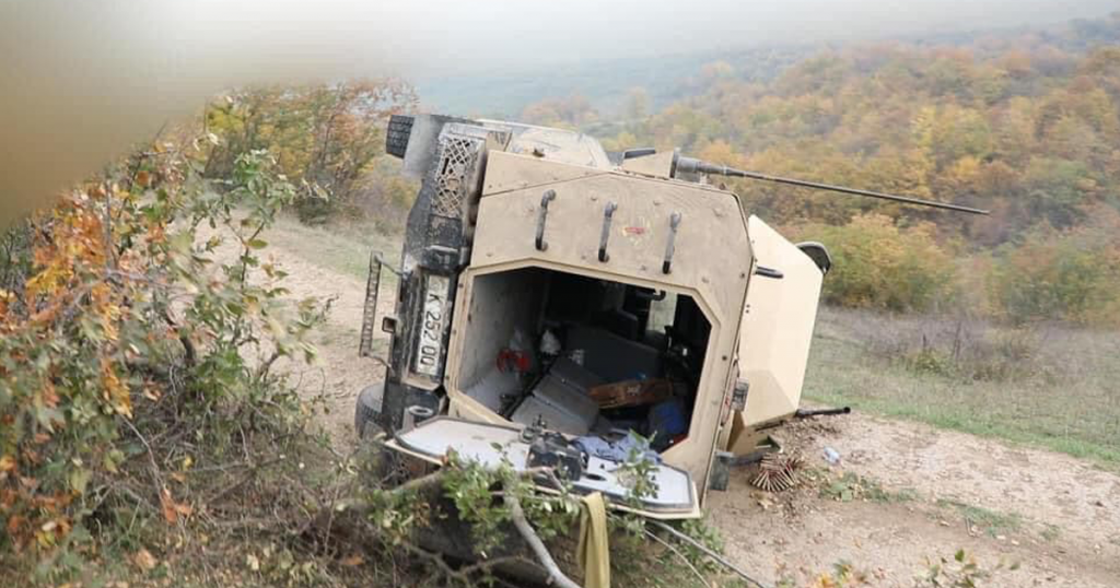 Покинута бронемашина «Sand Cat» сил Азербайджану у районі села Тагавард. Листопад 2020. Фото: Сили Вірменії