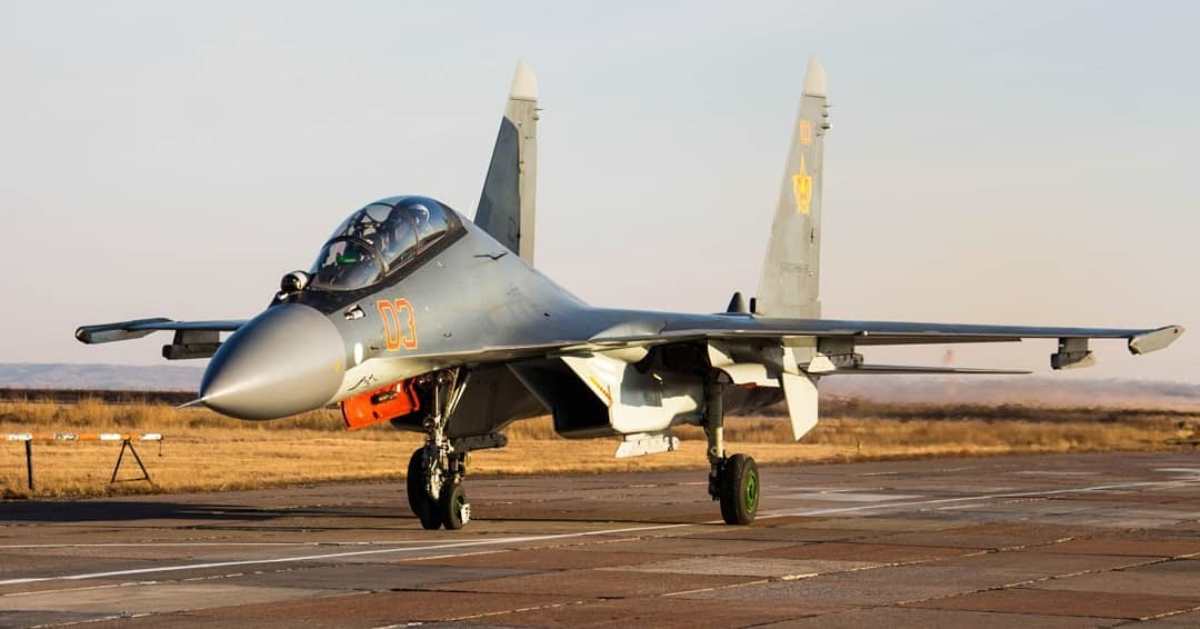 Винищувач Су-30СМ ВПС Казахстану. Листопад 2020. Фото: МО Казахстану