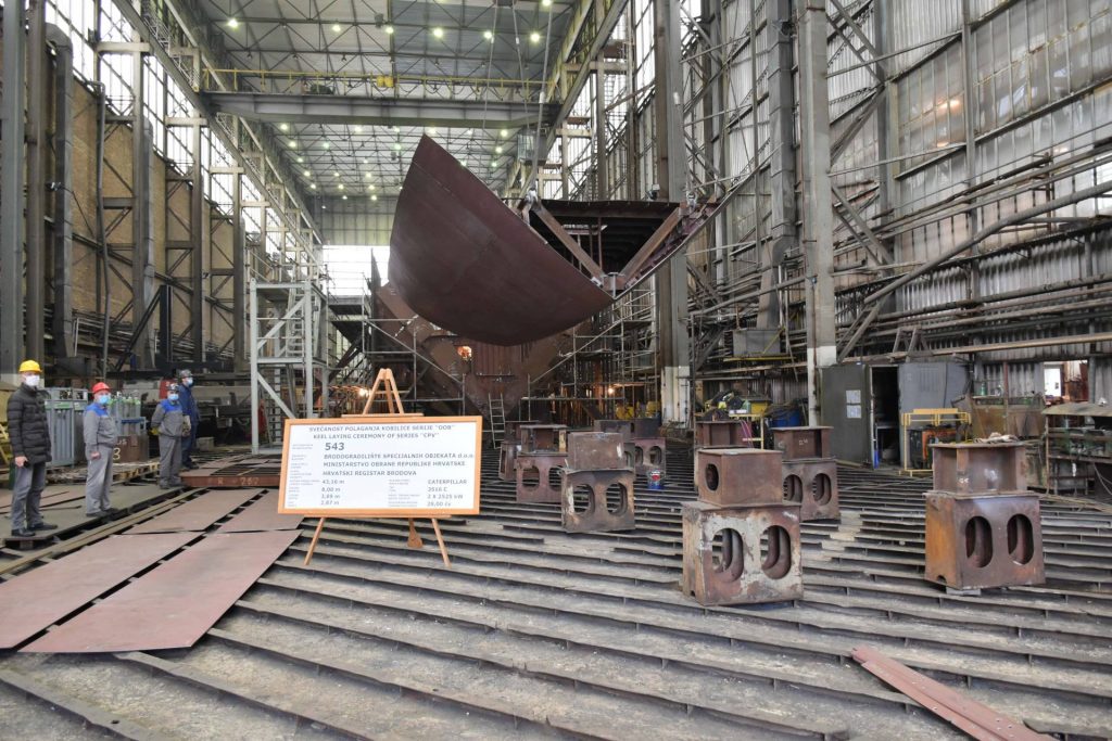 Будівництво патрульних кораблів типу «Omis» для ВМС Хорватії. Фото: Brodosplit Shipyard