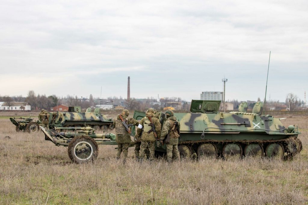 Гусеничний легкоброньований бронетранспортер ГТ-МУ з мінометами 120-мм сил так званої «ПМР». Січень 2021. Фото: «МО ПМР»