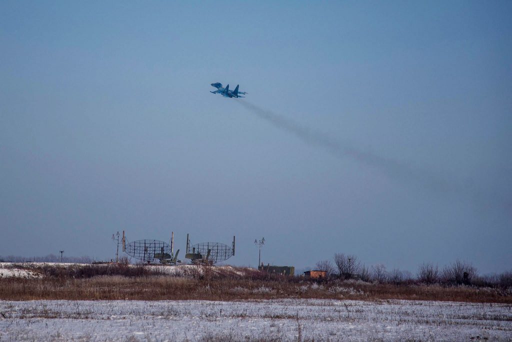 Тренування на Полтавщині 831 БрТА на Су-27. Січень 2021. Фото: ЗСУ