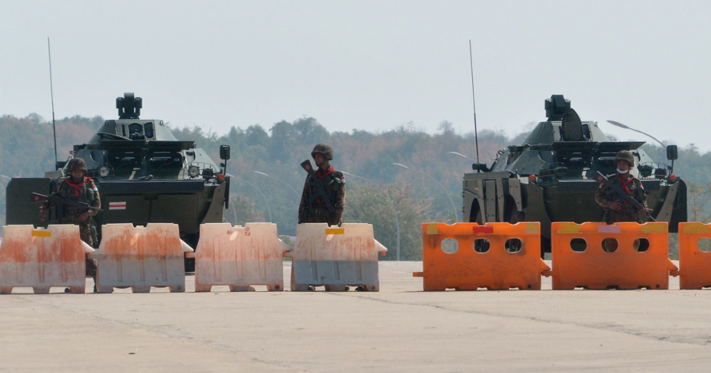 БРДМ-2МС з Росії на вулицях М’янми. Лютий 2021. Фото: ЗМІ М’янми