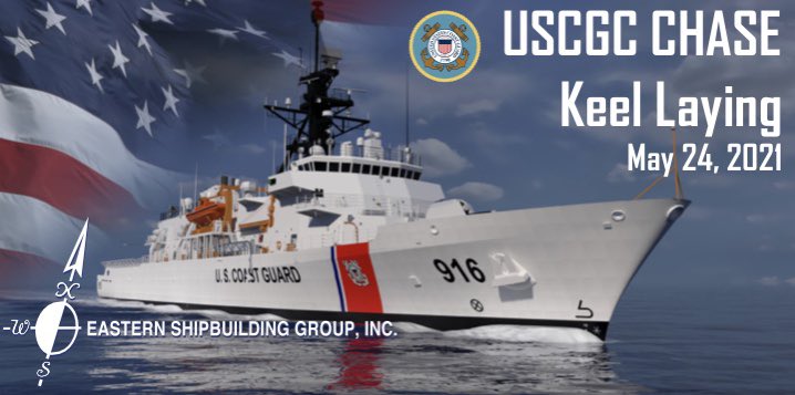 У США заклали офшорний патрульний кутер (OPC) USCGC Chase (WMSM-916) для Берегової охорони