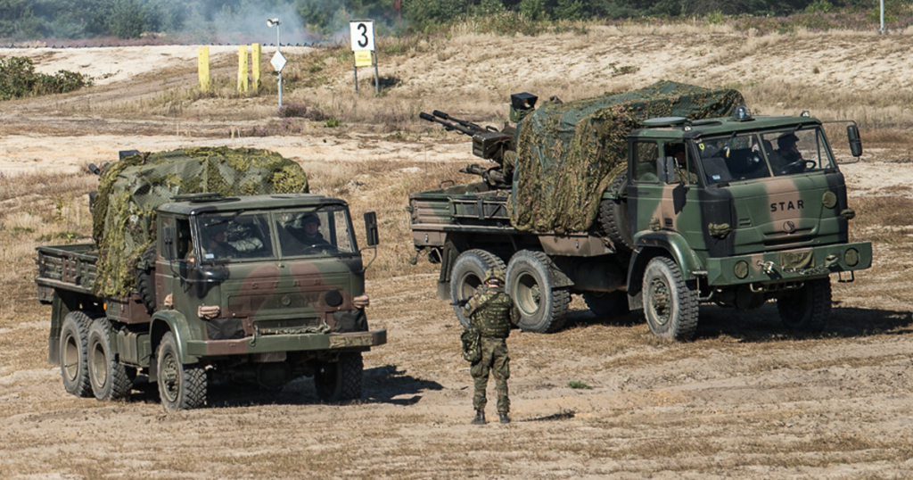 Зенітні установки Hibneryt на навчаннях "Ryś-21". Вересень 2021. Фото: Міноборони Польщі