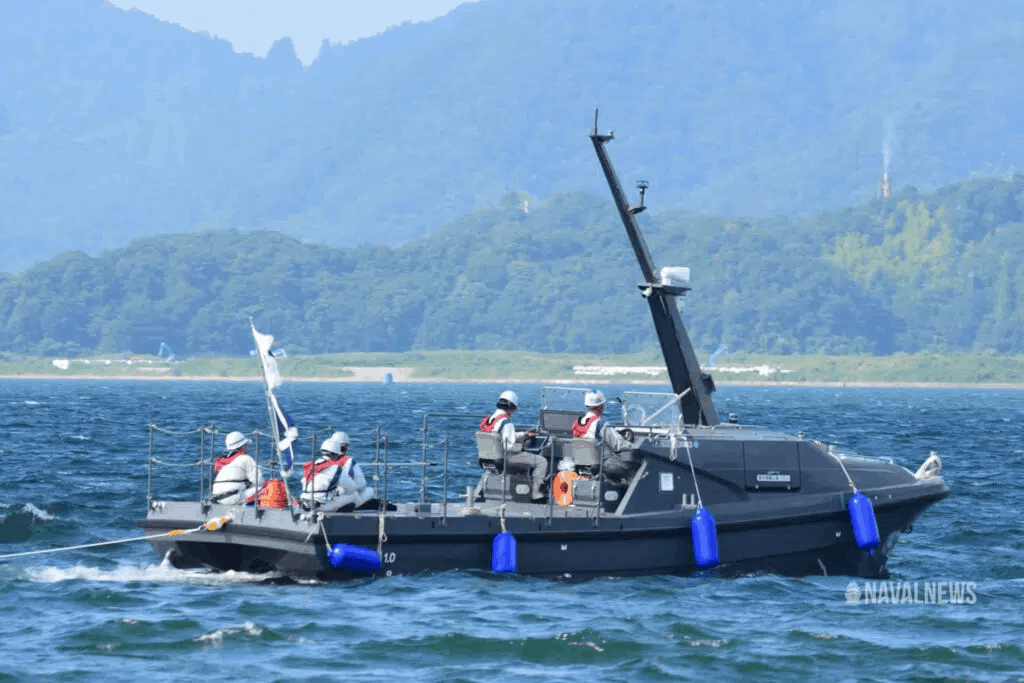 Japanese unmanned surface vessel (USM JMU). Photo credits: Naval News