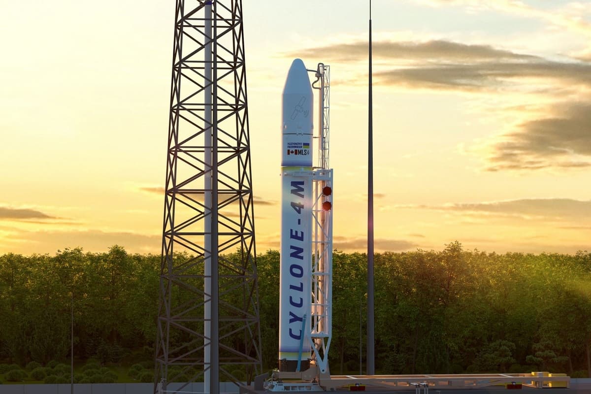 Visualization of the Cyclone-4M launch vehicle launch