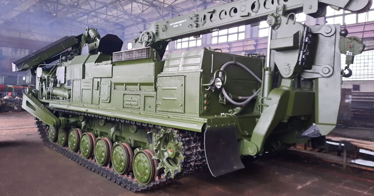 Ukrainian military got a batch of repaired BAT-2 route clearance bulldozer