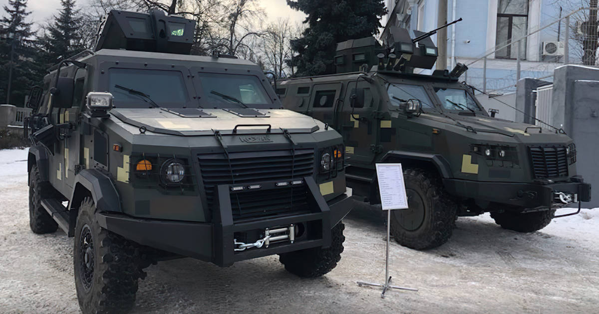 A new Kozak-7 armored vehicle demonstrated for Ukrainian military