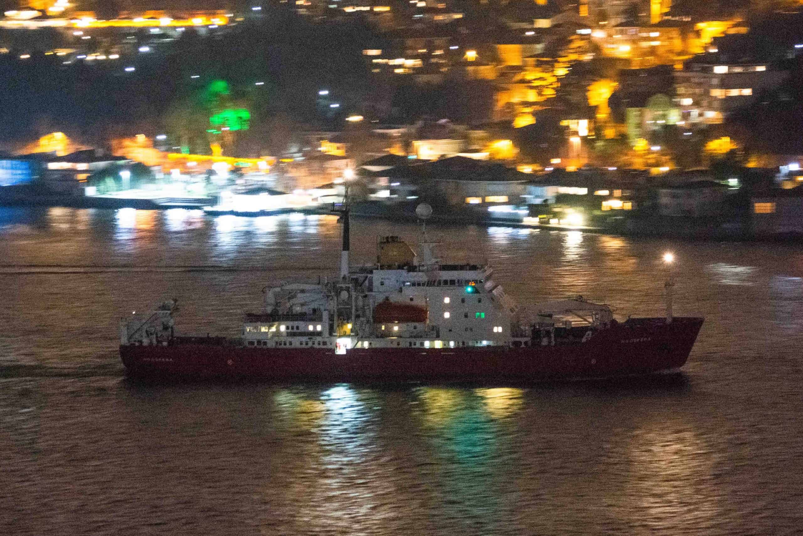 The Noosphera (ex-RRS James Clark Ross) research icebreaker is already in the Mediterranean Sea