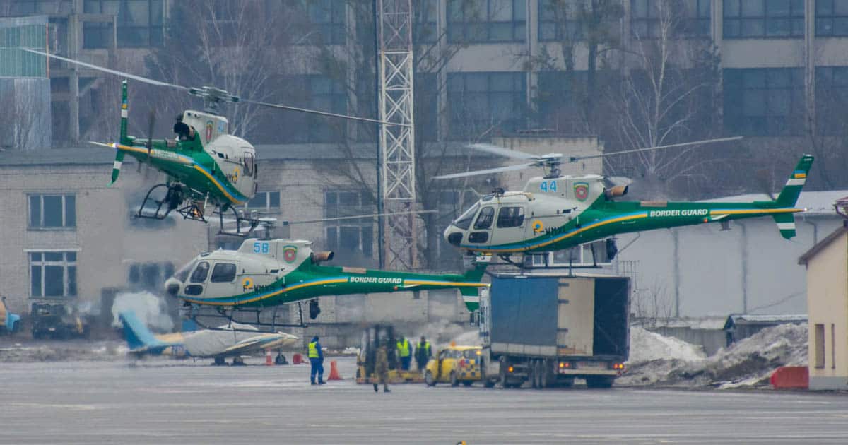 Three Airbus H125 helicopters arrived in Ukraine for the SBGS