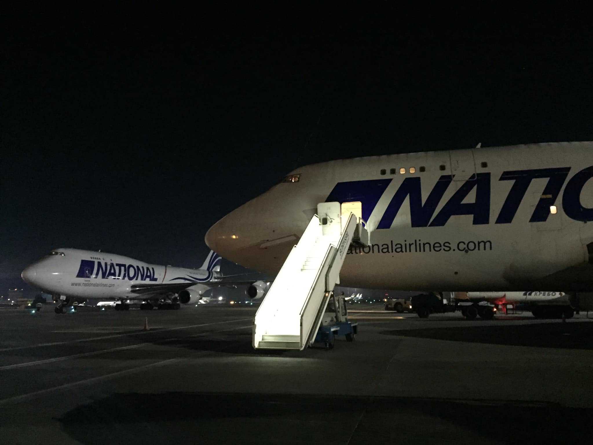 Two more planes carrying U.S. military aid are unloaded at Kyiv’s Boryspil airport during the night