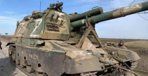 The servicemen defeated the Russians and captured the UR-77 and MSTA-S