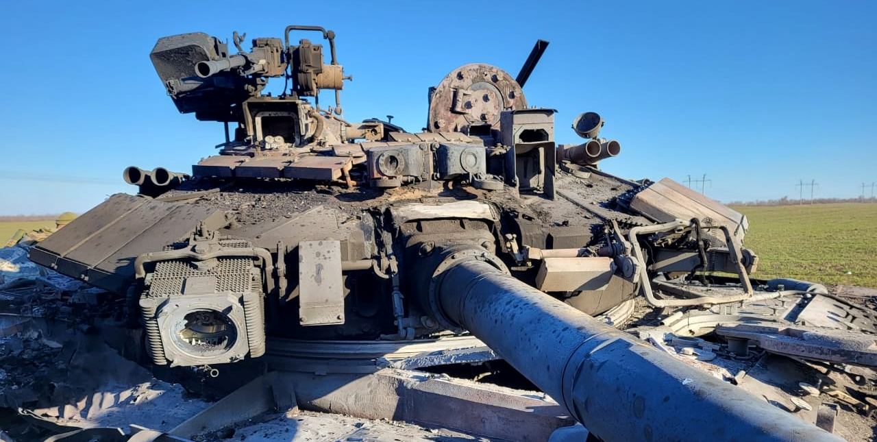 A Russian T-90A tank was destroyed in Zaporizhia