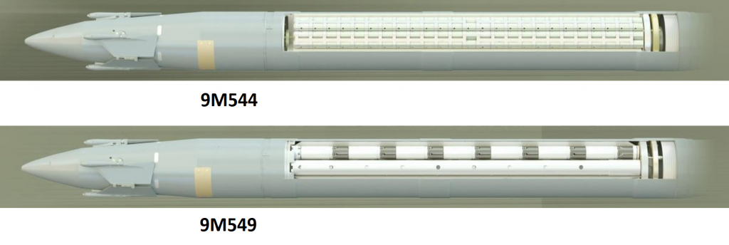 300-мм реактивні снаряди 9М544/9M549 для реактивної системи залпового вогню "Торнадо-С"