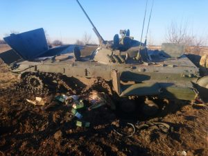 The defense forces defeated and partially seized the occupiers’ supply column