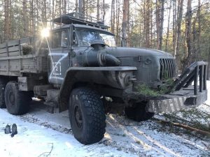 Soldiers of the Armed Forces seized the Russian Ural TK6A-001 military truck