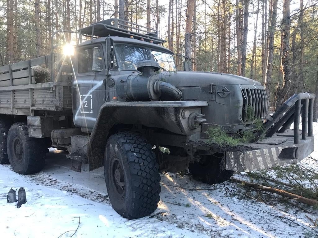 Soldiers of the Armed Forces seized the Russian Ural TK6A-001 military truck