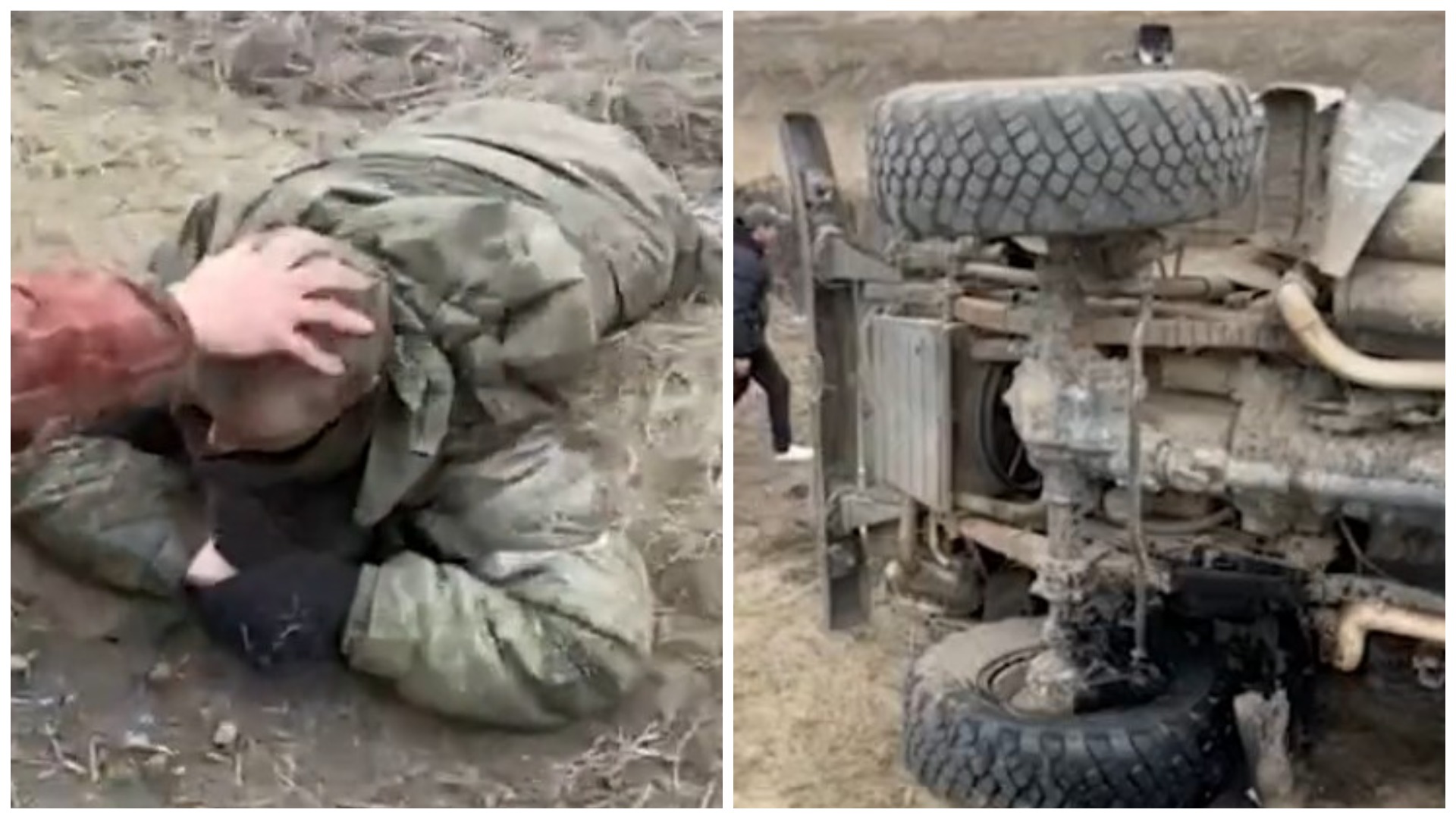 Ukrainian forces captured a Russian soldier and destroyed a supply truck