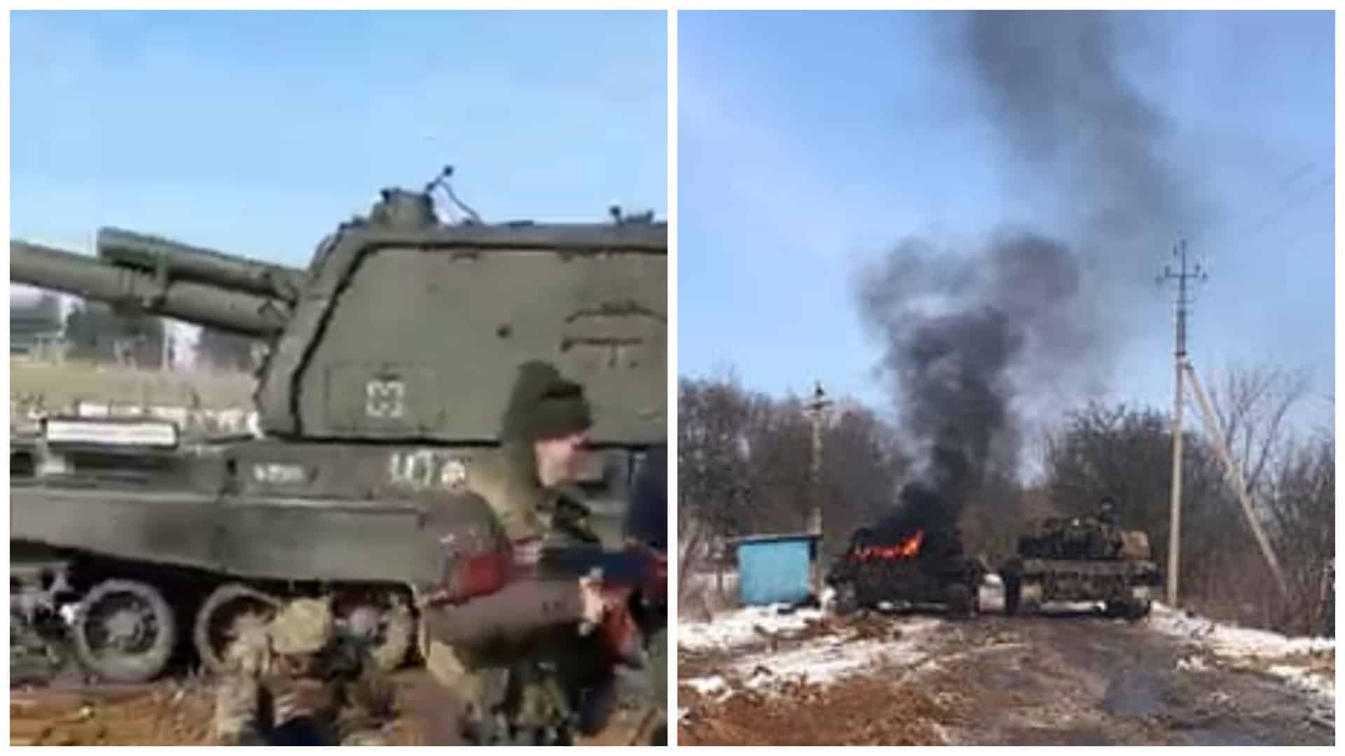 Tanks and Msta-S howitzer of the Russian army were seized in Sumy region