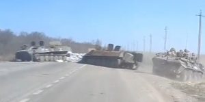 The Russian checkpoint with Sturm-S was defeated by the Ukrainian soldiers