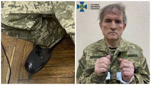 The detained Medvedchuk was disguised in a Ukrainian military uniform