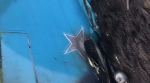 A downed Russian Su-34 strike aircraft was found in Zaporizhzhia