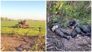 Ukrainian paratroopers neutralized a tank and its Russian crew