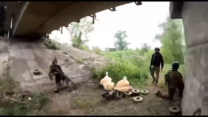 The soldiers of the National Guard of Ukraine showed how they blew up the bridge between Rubizhne and Sievierodonetsk