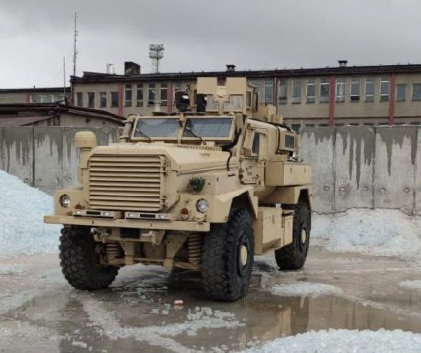 Poland received the first Cougar MRAP vehicle