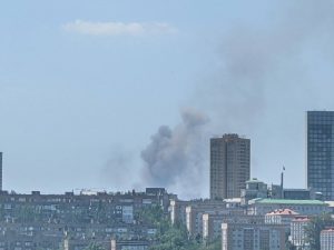 Explosions are reported in Donetsk