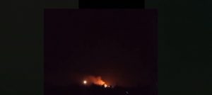 Night explosions and fire in occupied Ilovaisk