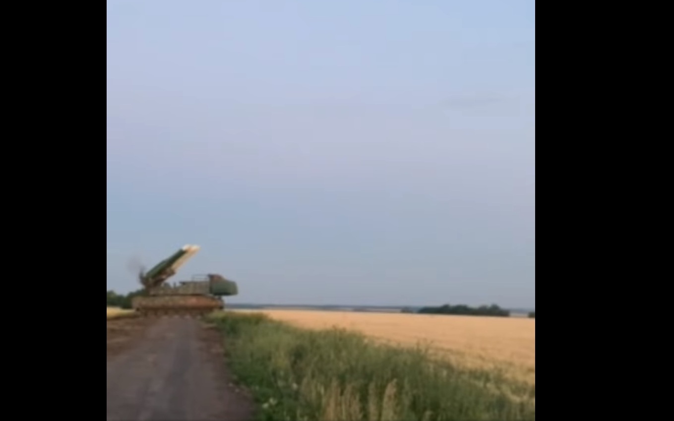 Ukrainian Buk SAM hits enemy air target