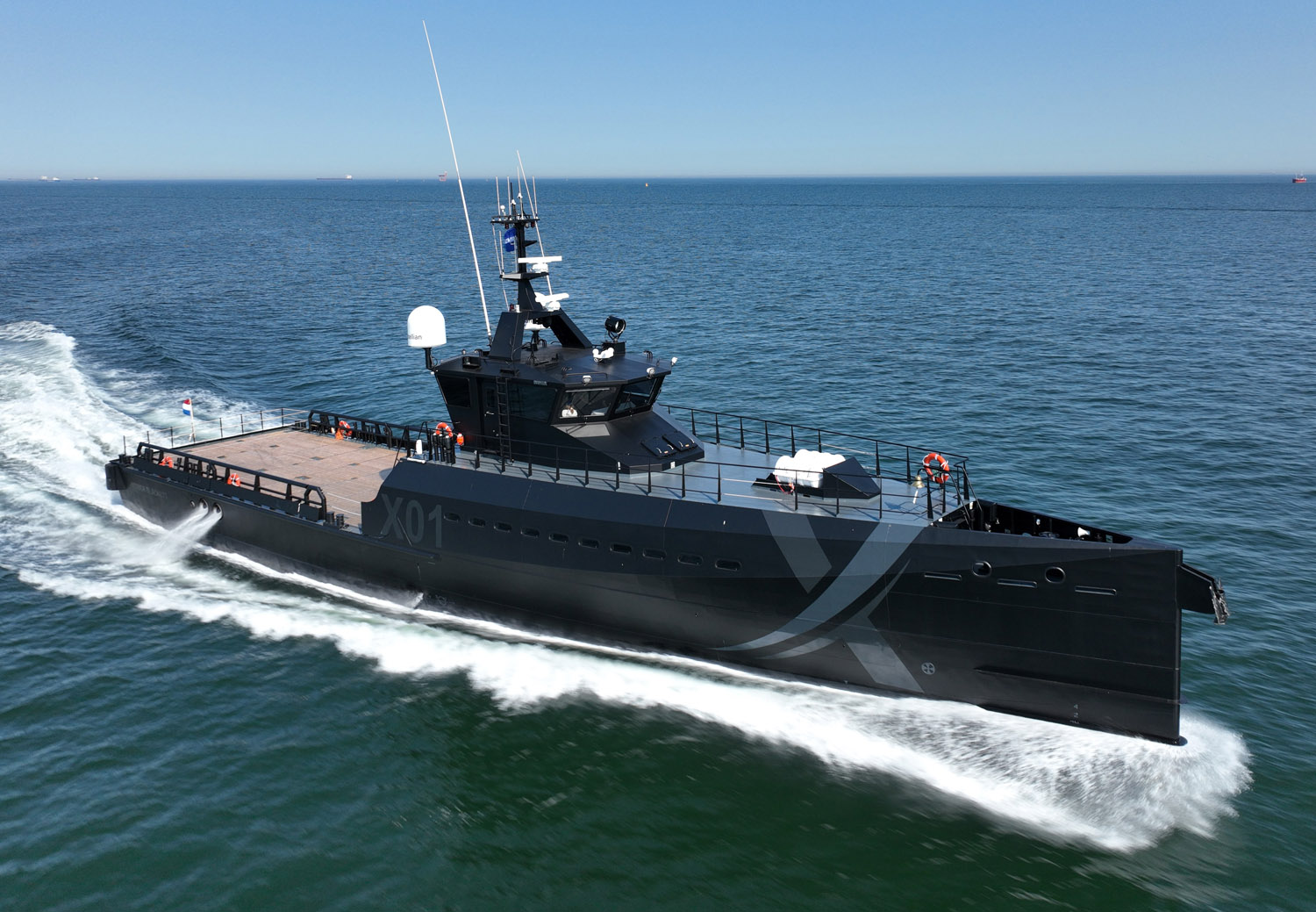 Britain unveiled a new testbed ship XV Patrick Blackett