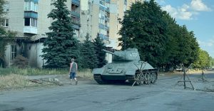 In the battles for Lysychansk, the T-34-85 tank from a pedestal was used